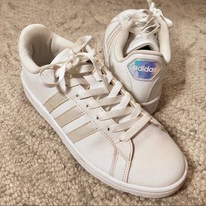 Adidas cloud foam iridescent sneakers